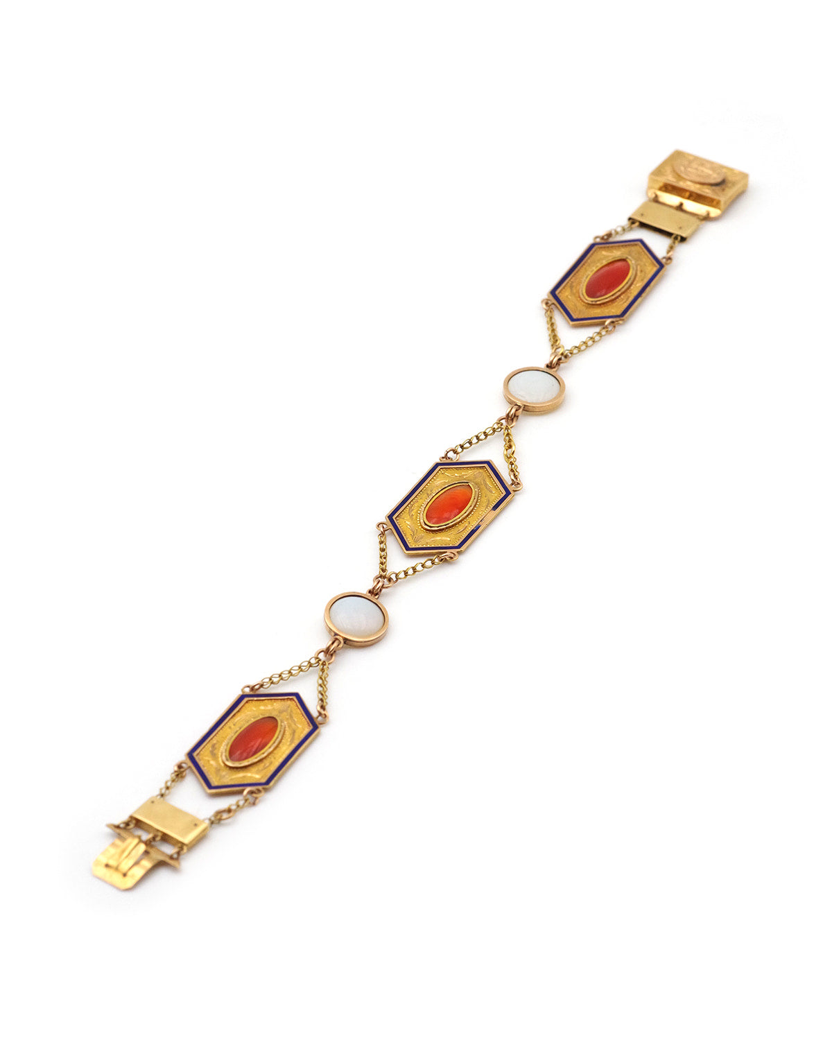 Georgian bracelet set with carnelian