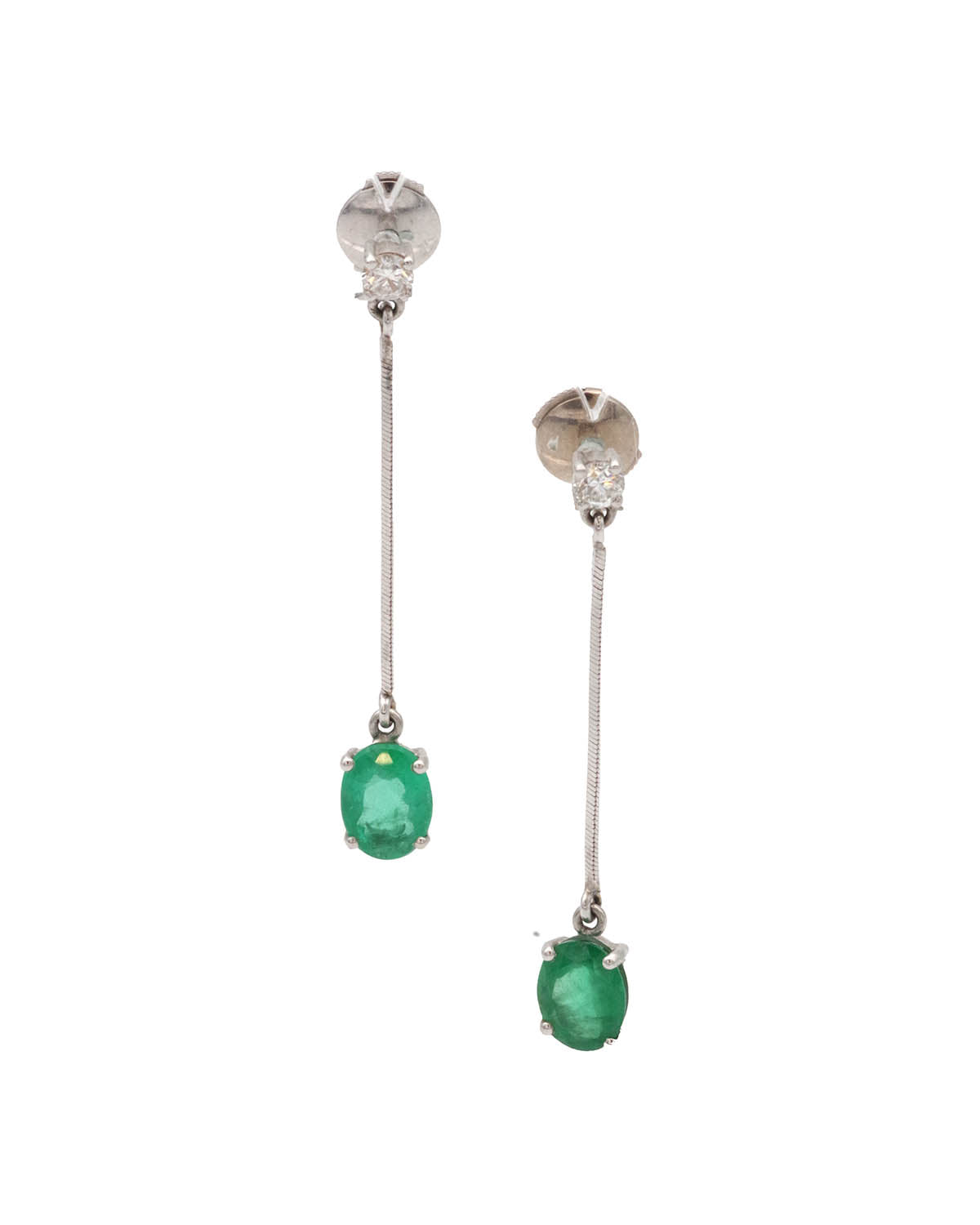 Vintage emerald earrings in gold