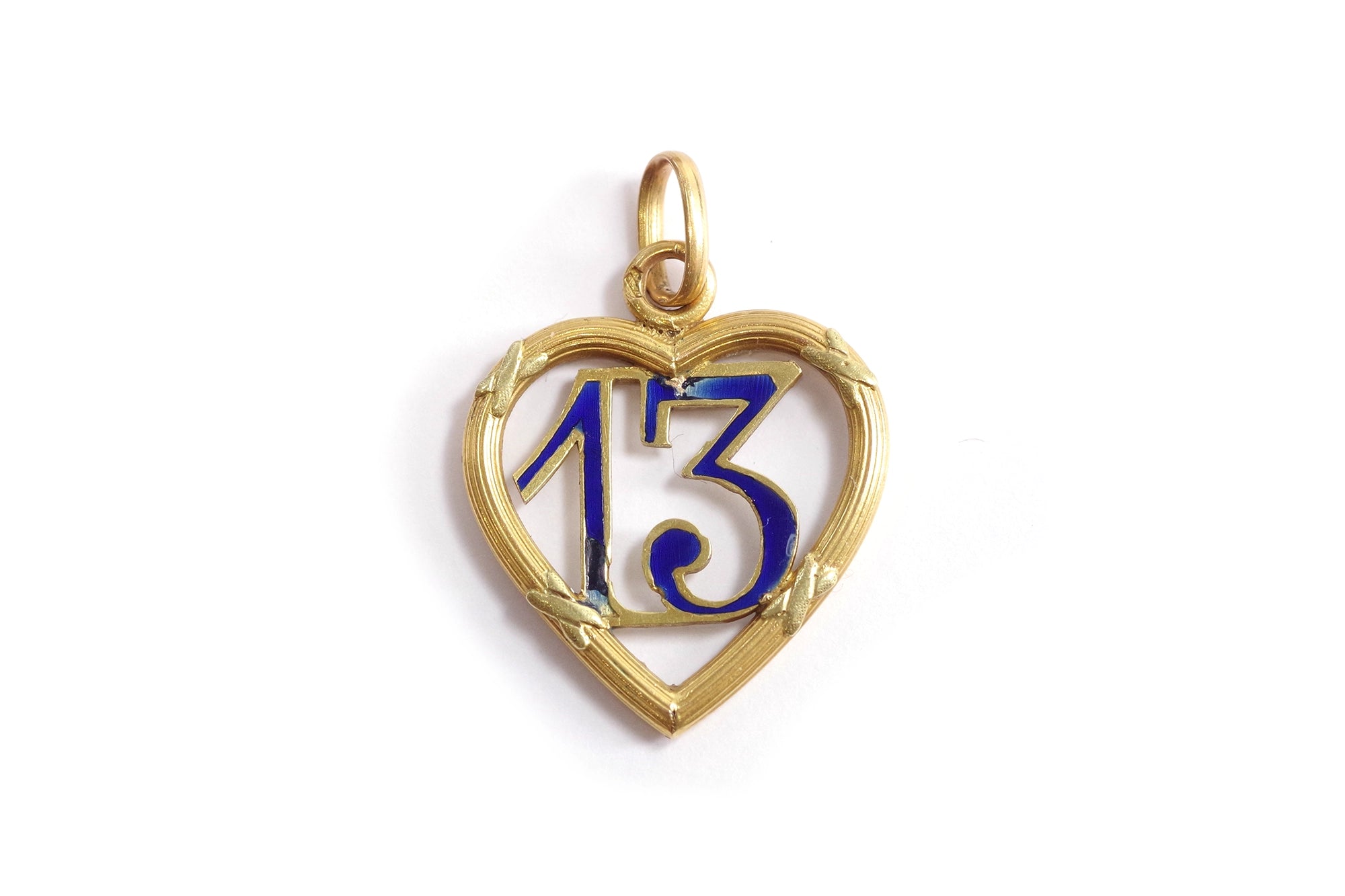 Heart 13 gold pendant