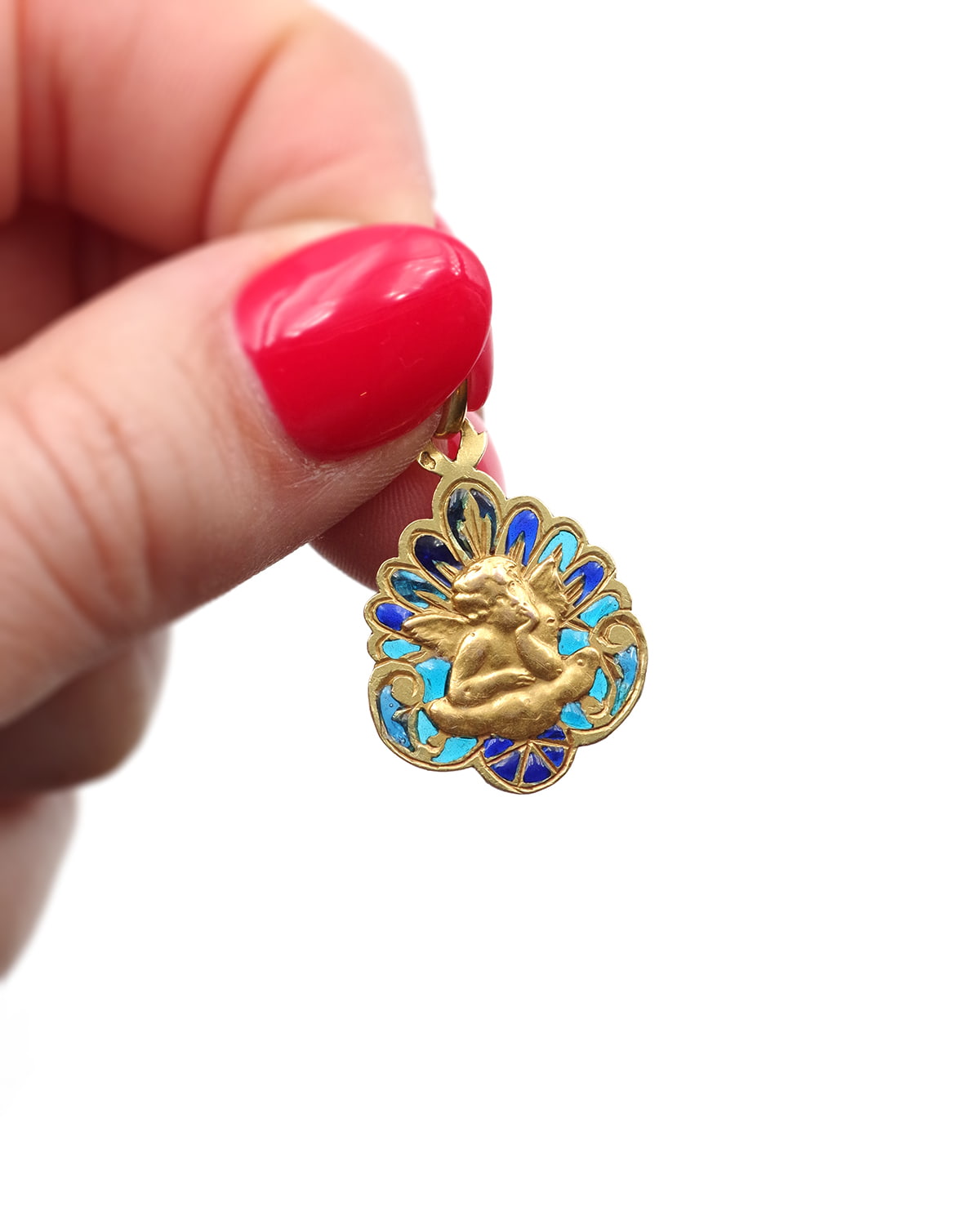 Art Nouveau Raphael angel medal
