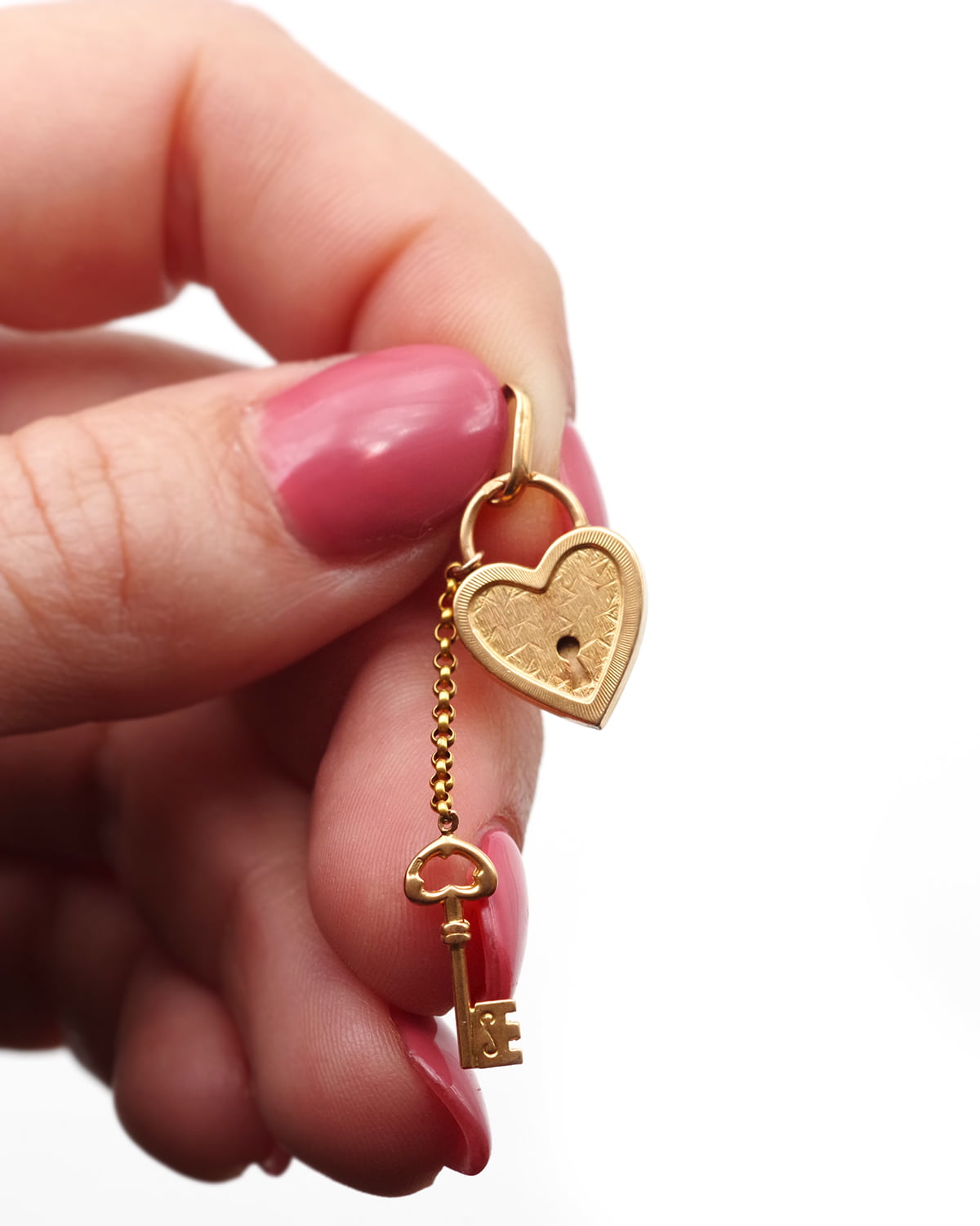 Pendentif cœur cadenas