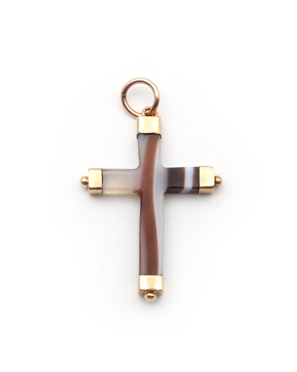 Pendentif croix agate