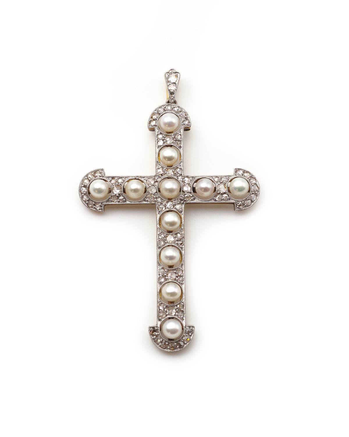 Pendentif croix belle epoque