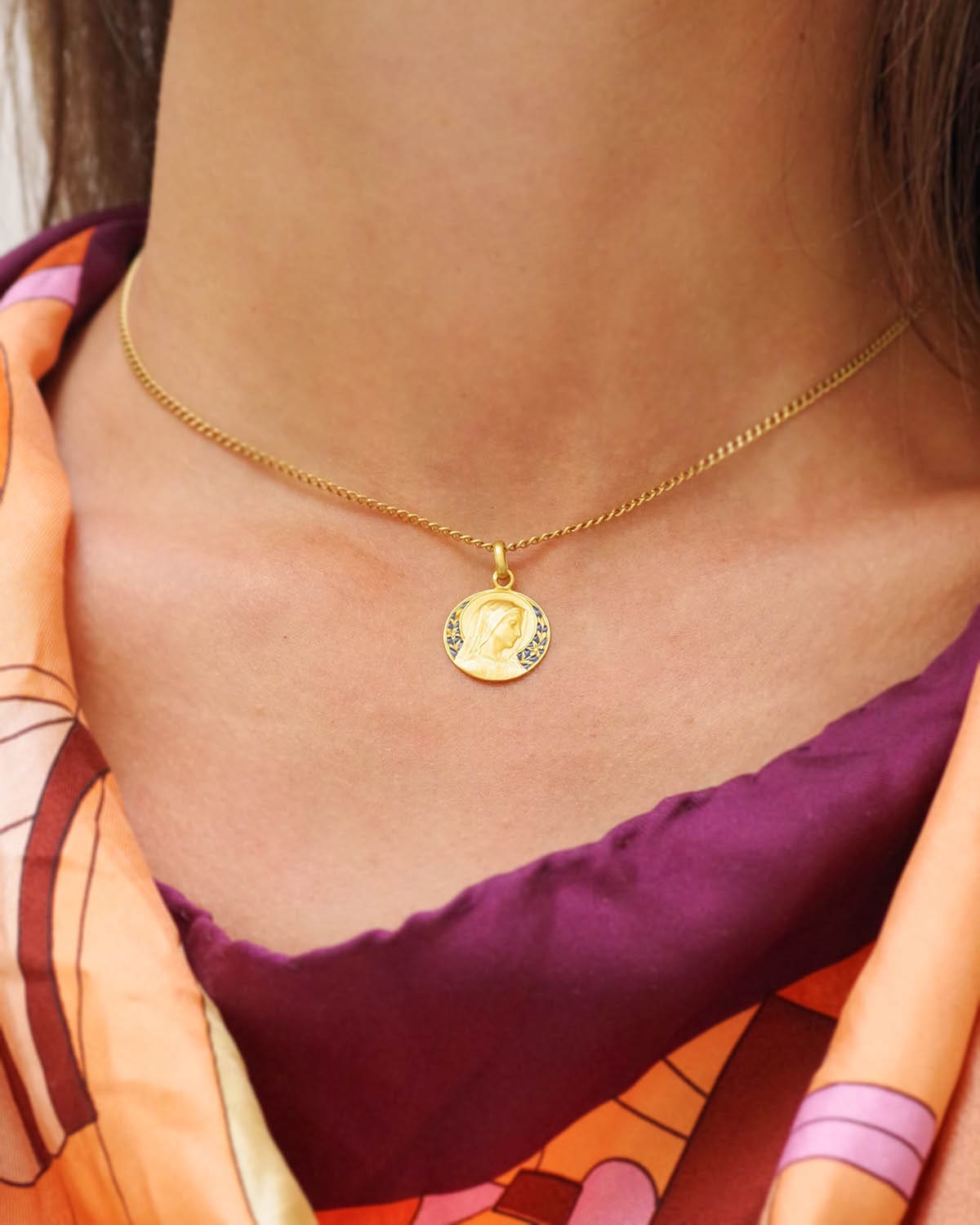 art nouveau plique a jour enamel pendant