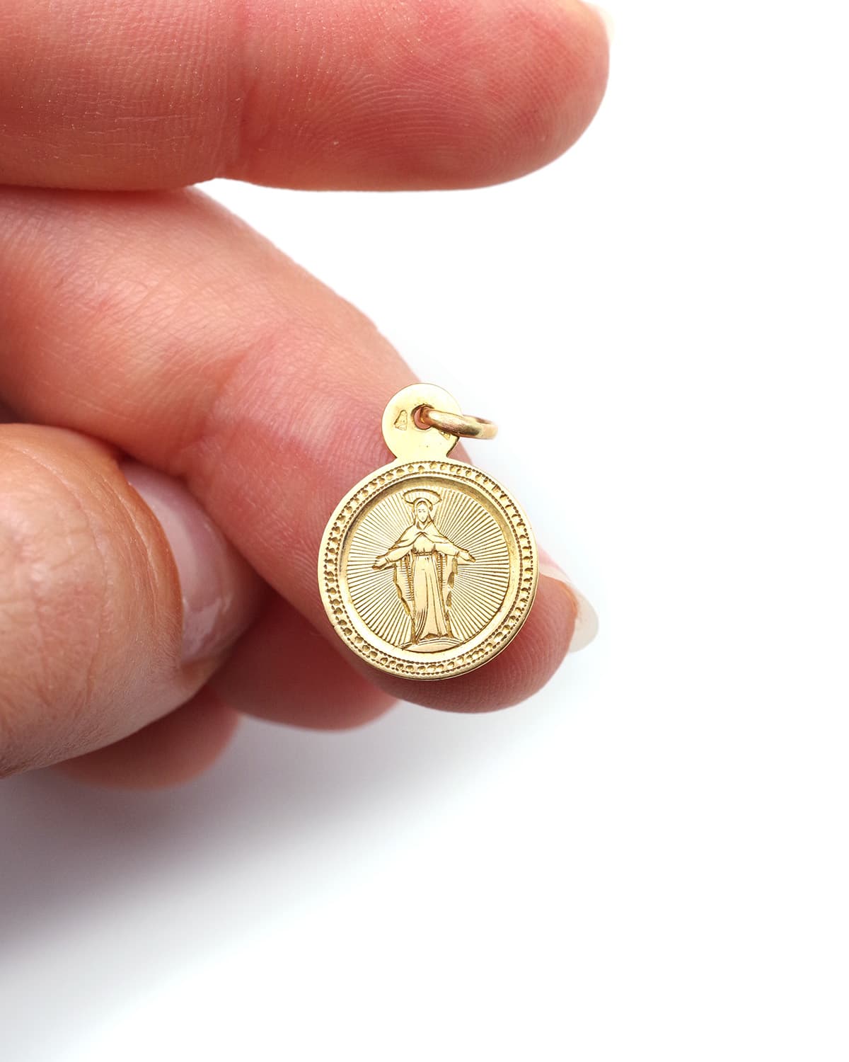 edwardian virgin mary pendant
