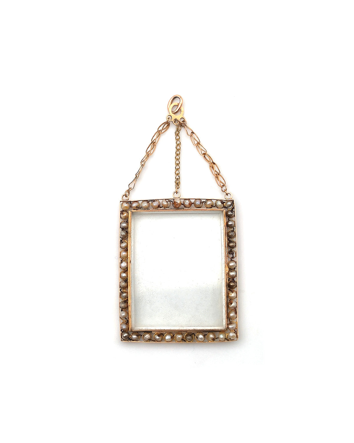 Georgian rectangular locket pendant