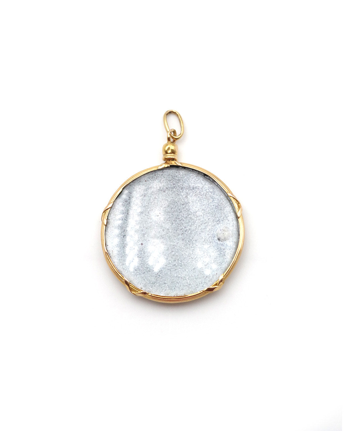 Victorian glass gold locket