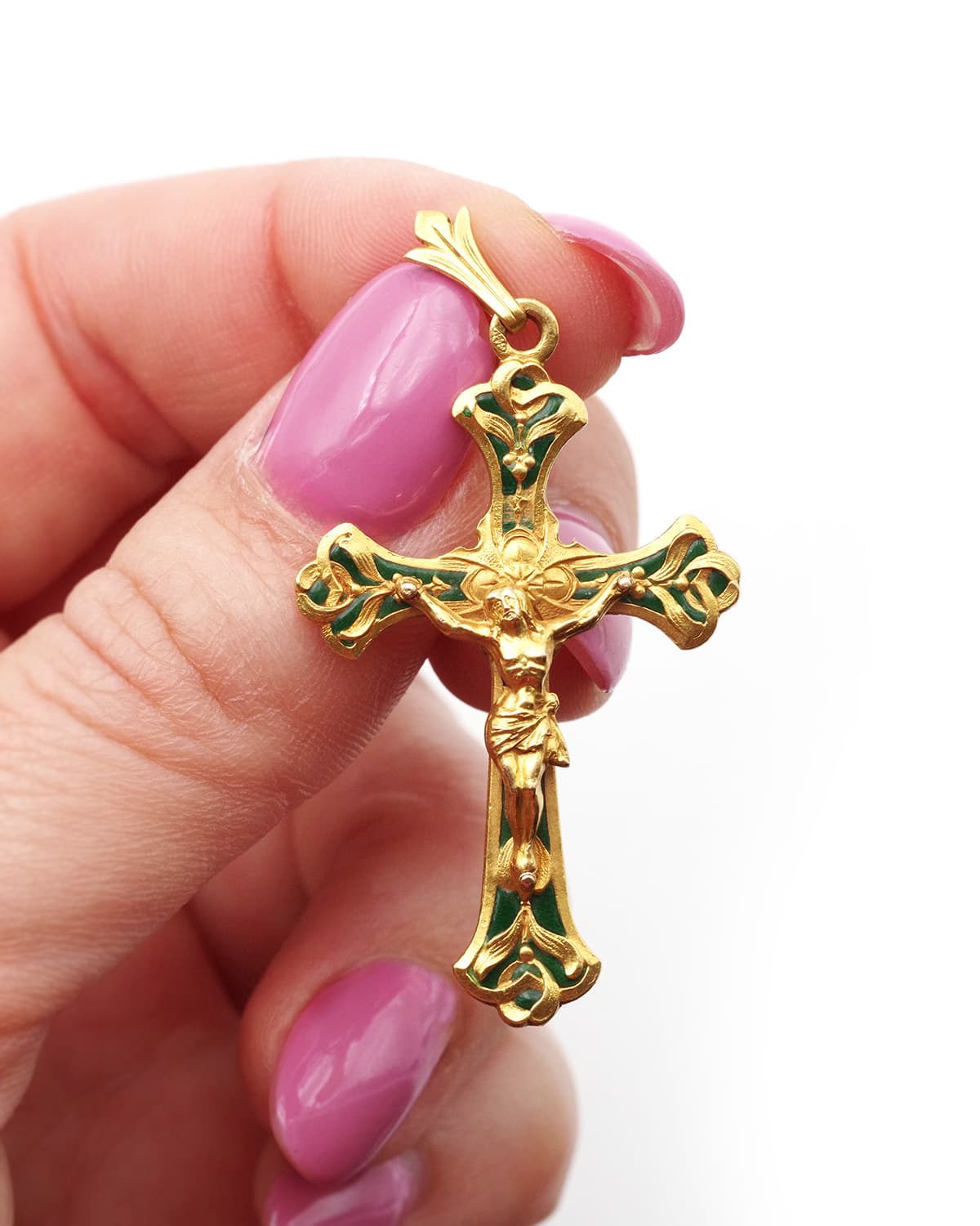 Pendentif croix en or