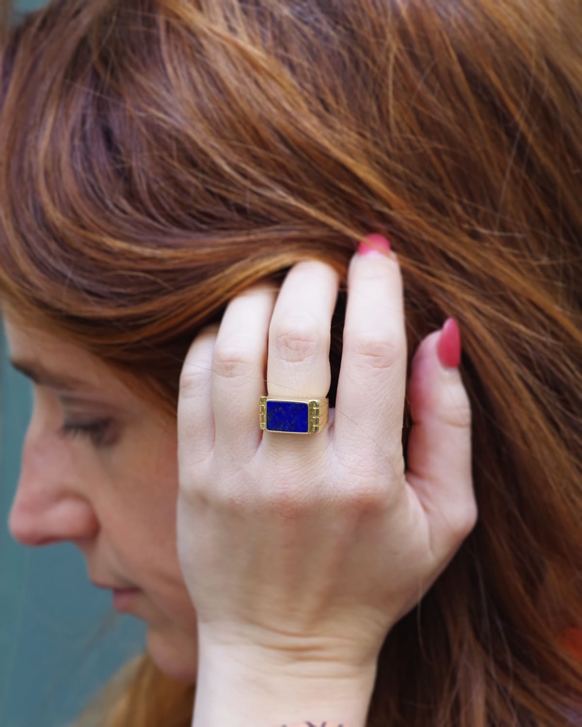Lapis lazuli signet ring