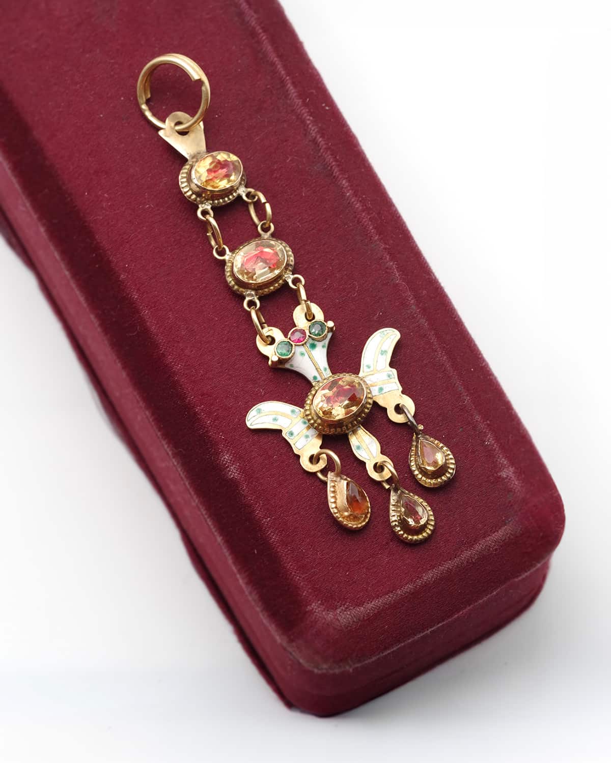 French victorian enamel pendant