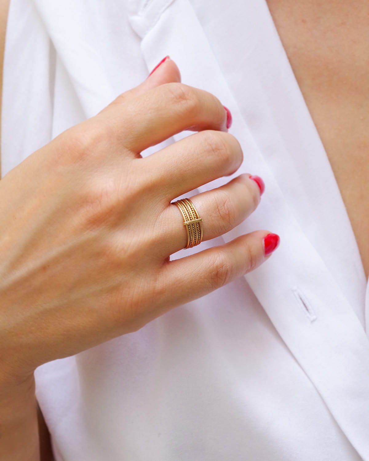 Bague vintage 7 anneaux