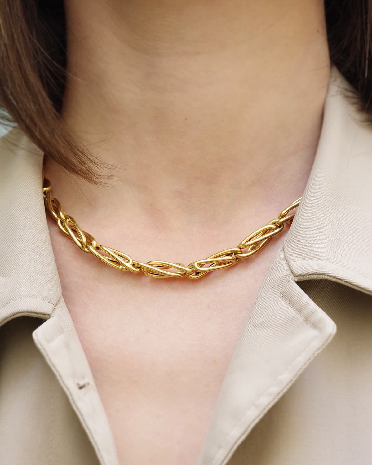 Collier des années soixante-dix en or