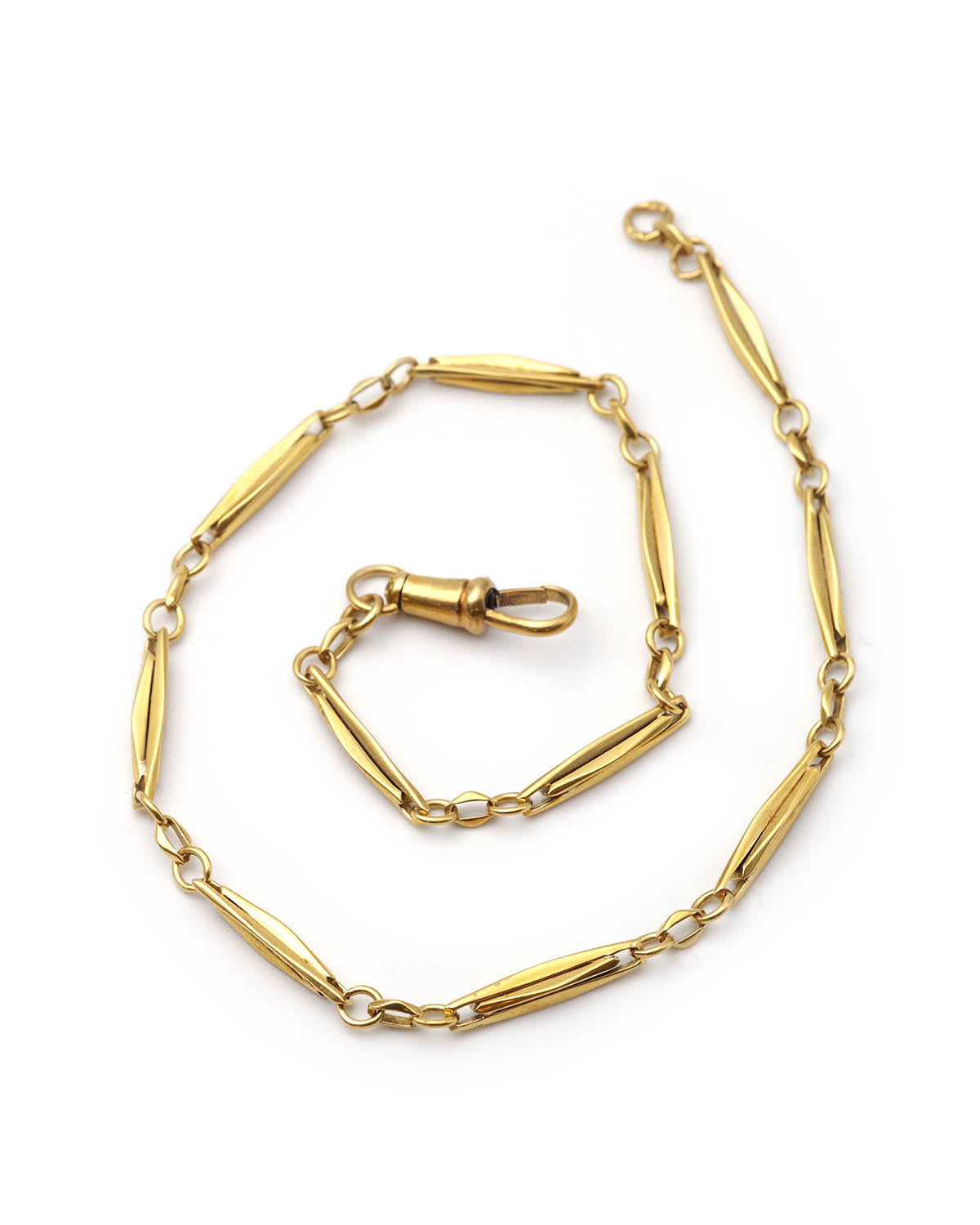 collier chaine de montre en or