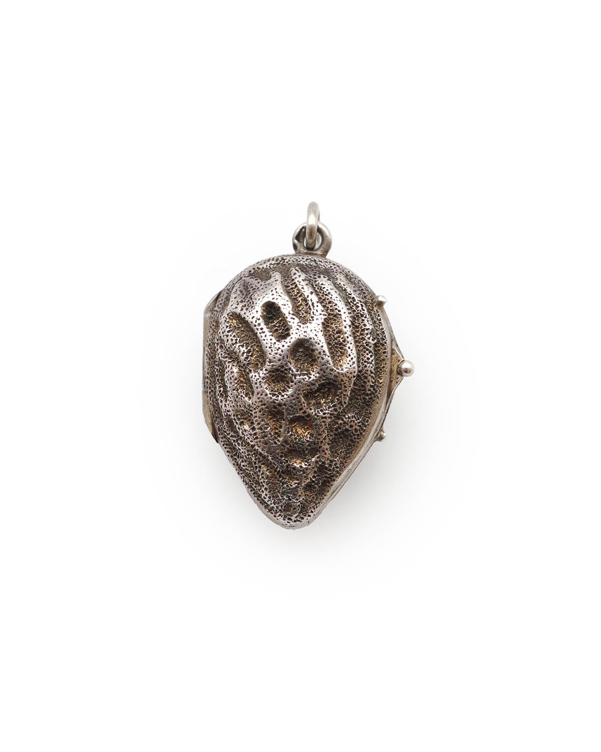 Victorian secret locket almond pendant