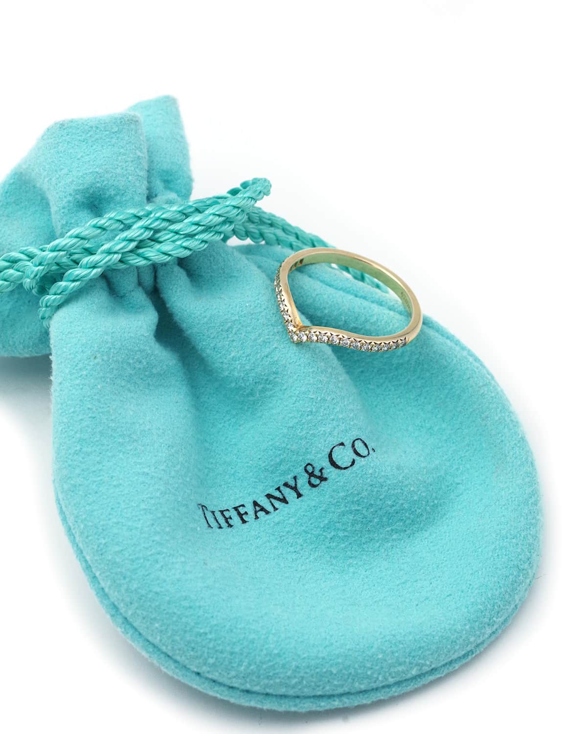 Bague tiffany en diamant et or