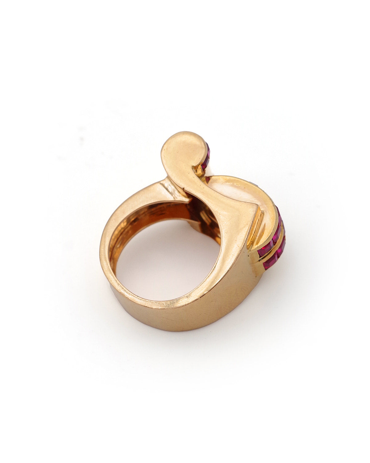 bague rubis tank en or