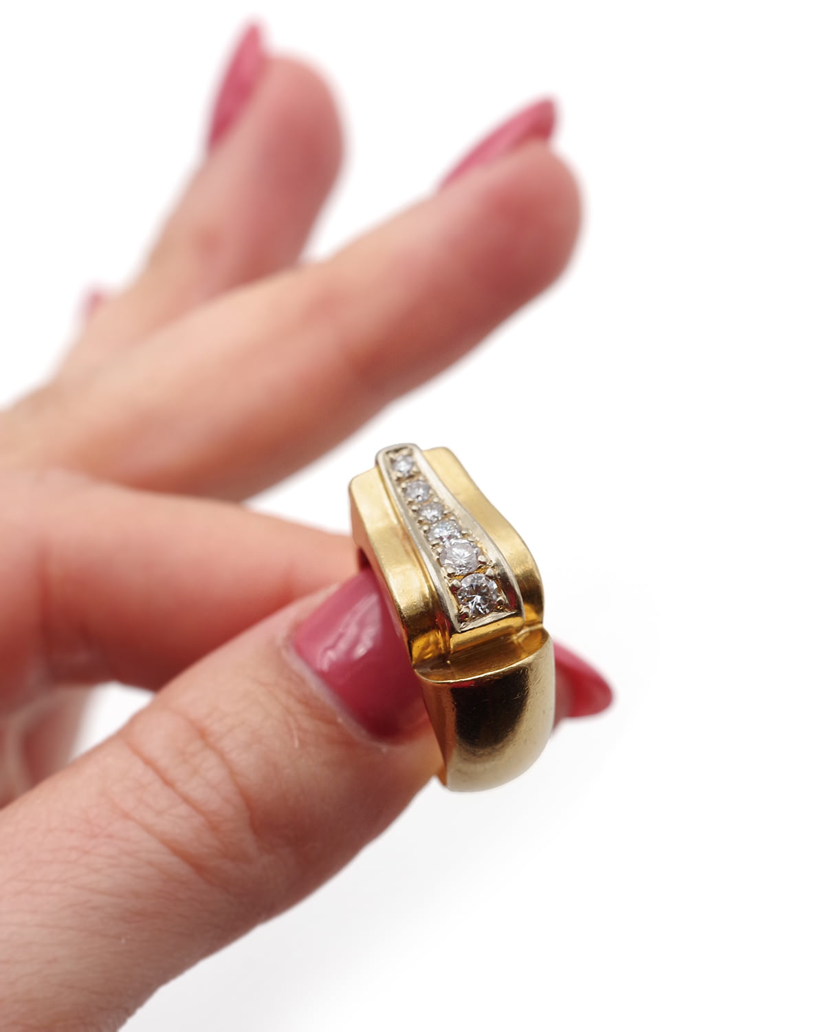 bague retro en or