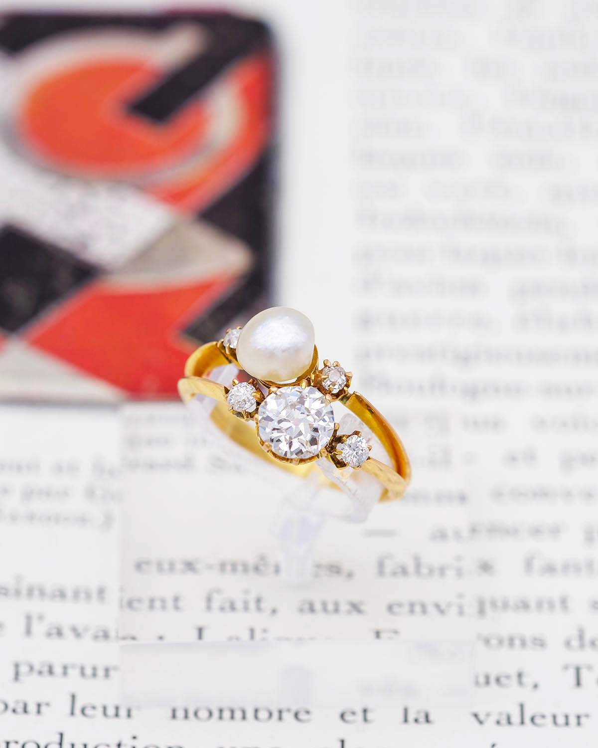 Bague toi moi perle fine diamant