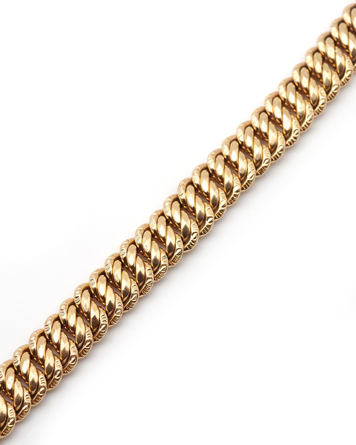 Bracelet maille américaine en or