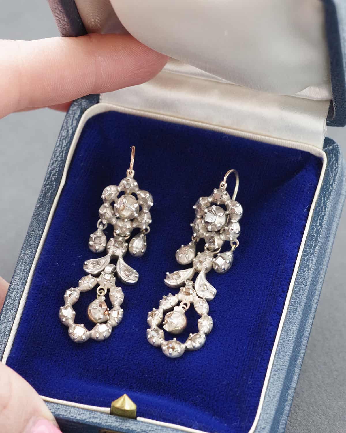 victorian earrings in gold