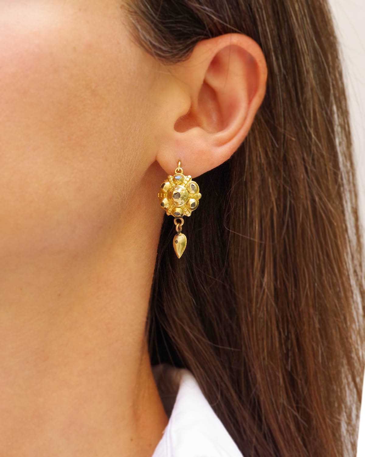 Boucles d'oreille ibériques diamants