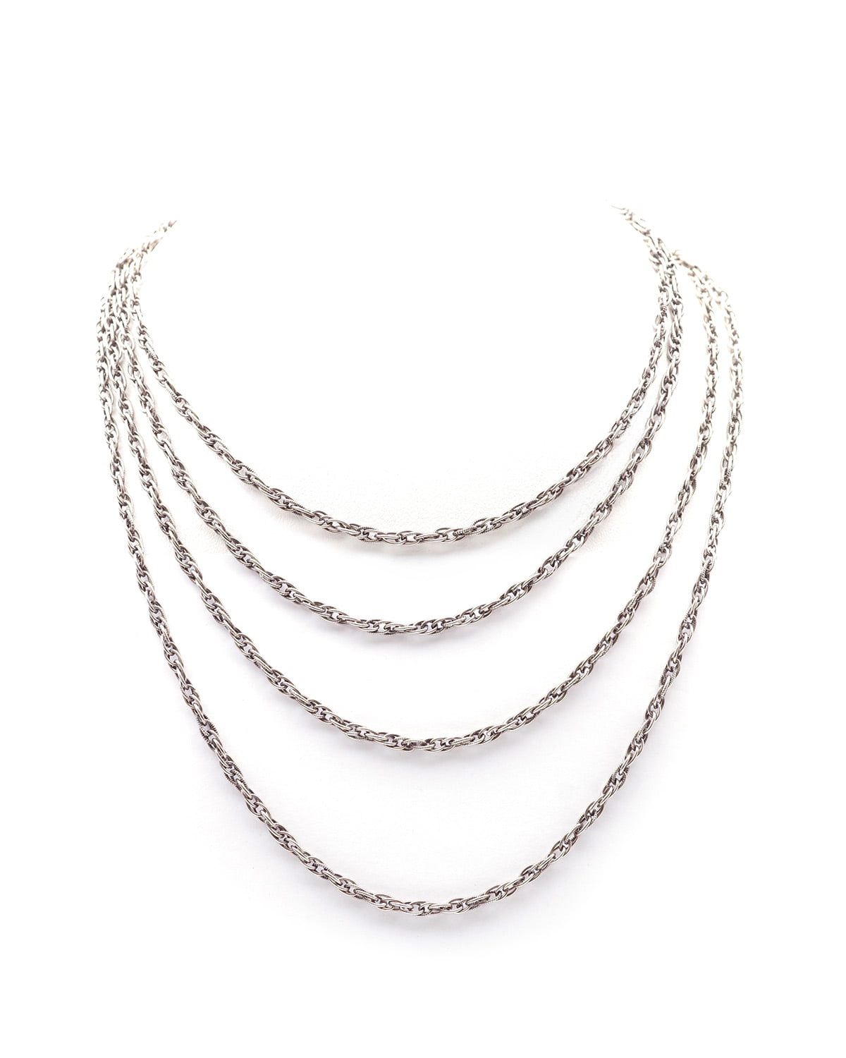 collier sautoir en argent