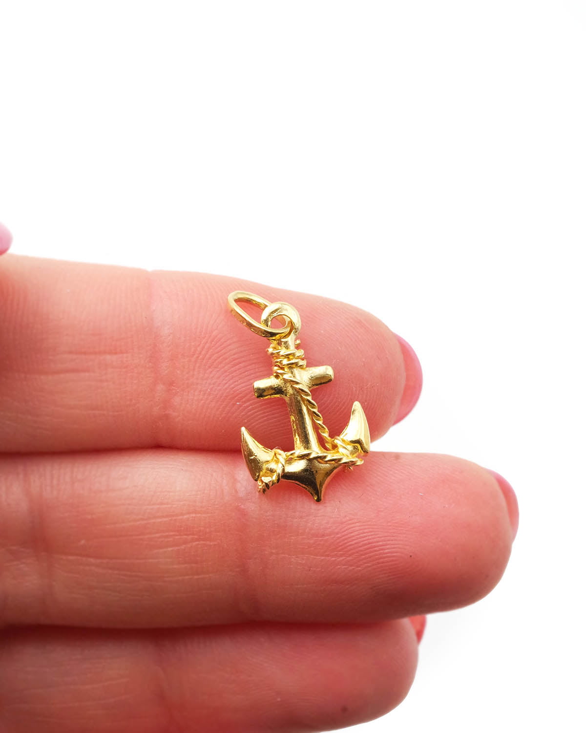 Pendentif ancre en or