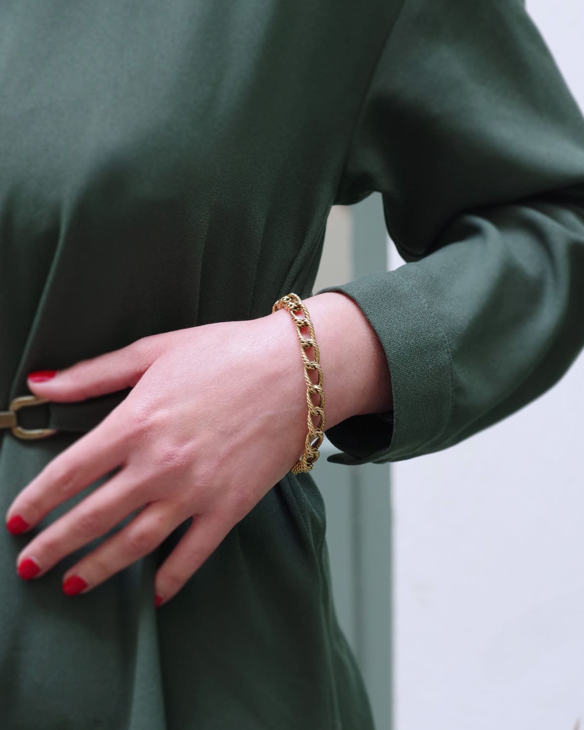 Bracelet gourmette en or 750