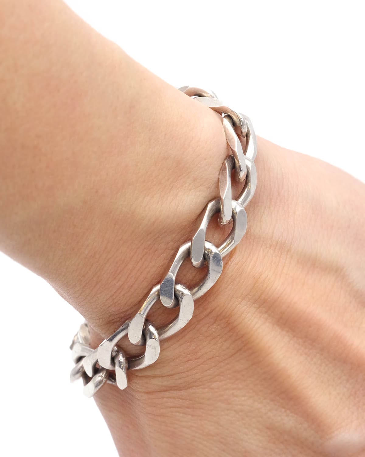 Modern silver bracelet