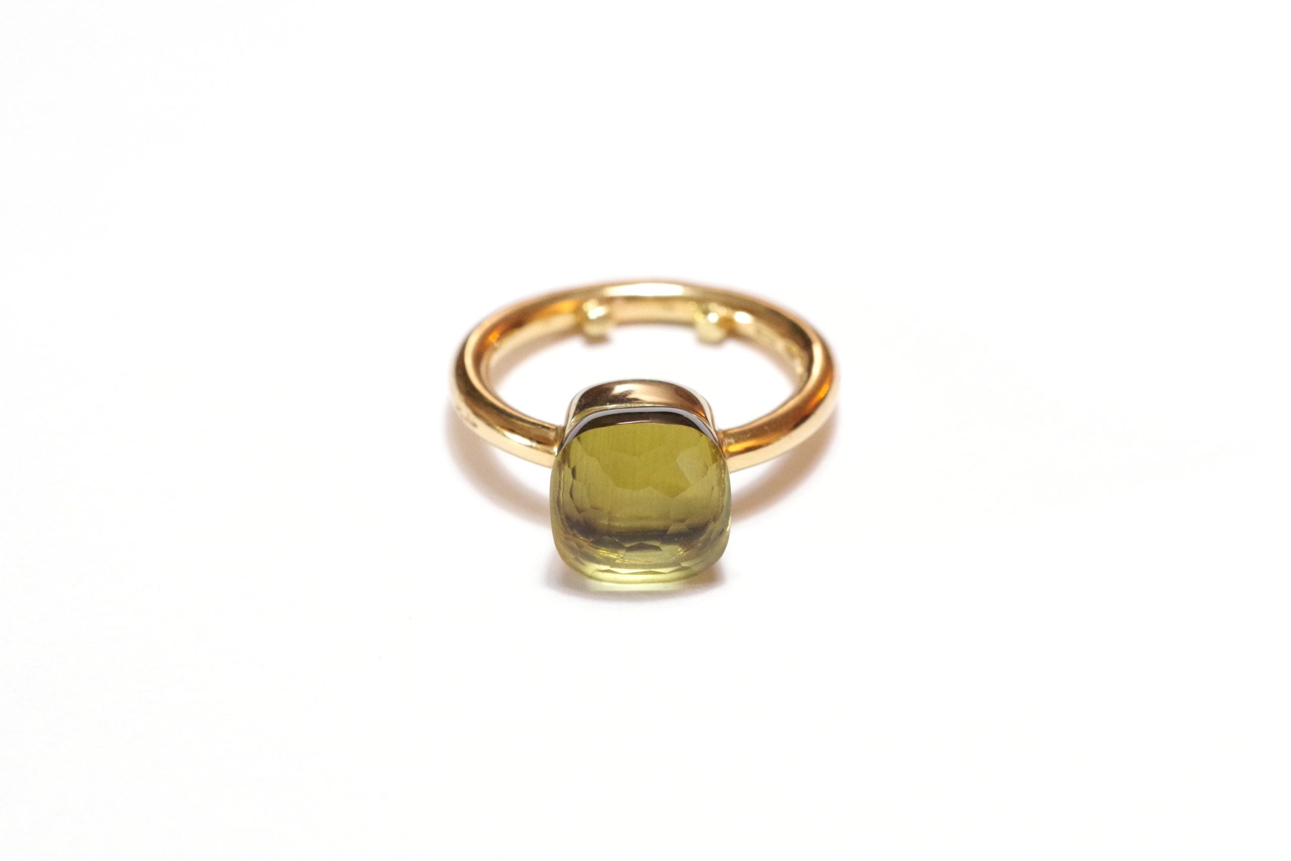 pomellato ring Nudo classic with a quartz lemon ring