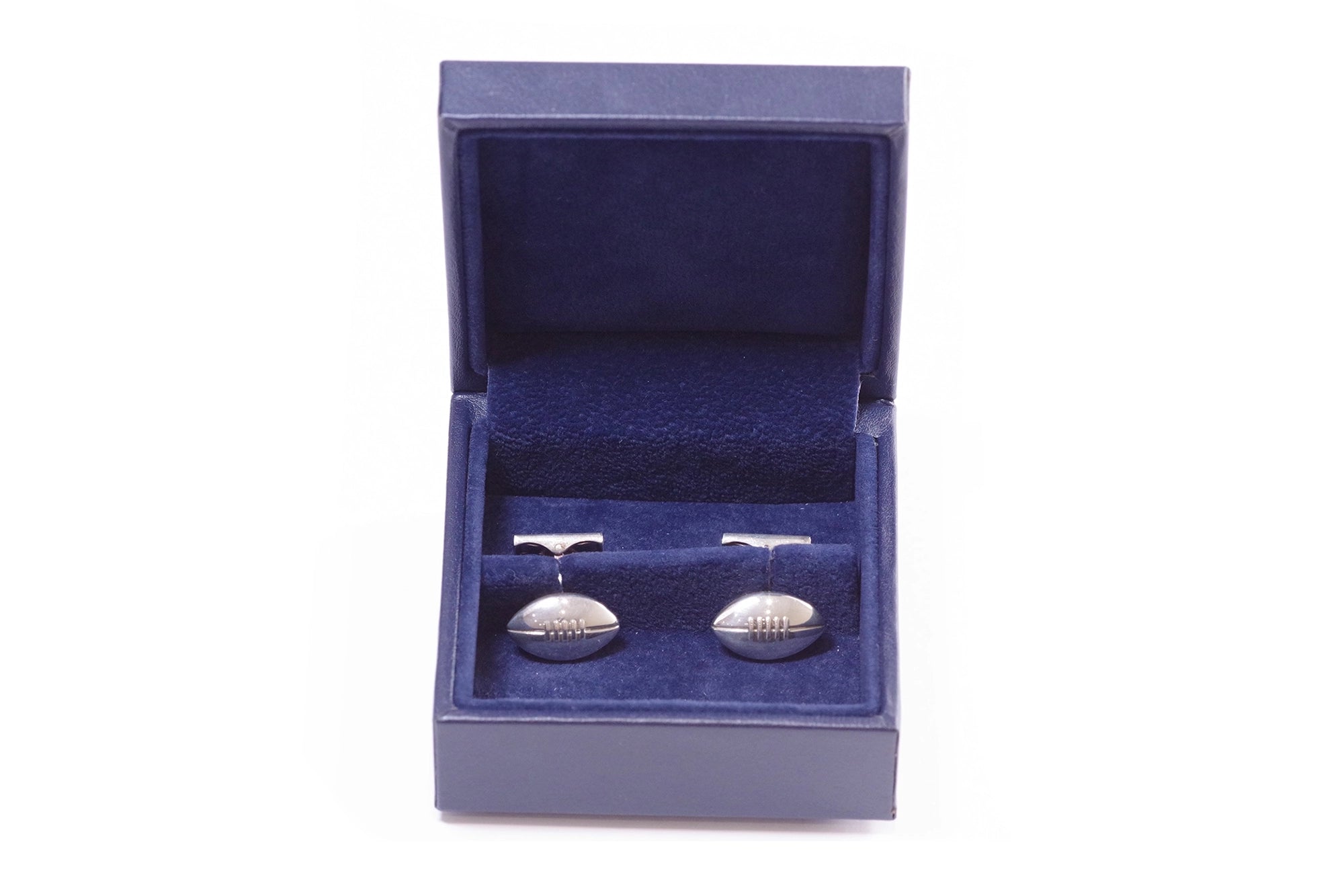 silver tyrwhitt rugby ball cufflinks