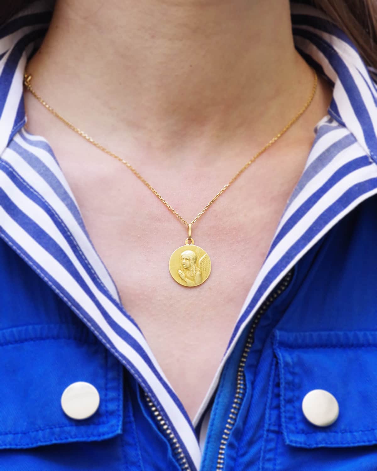 Médaile Ange de bapteme en or