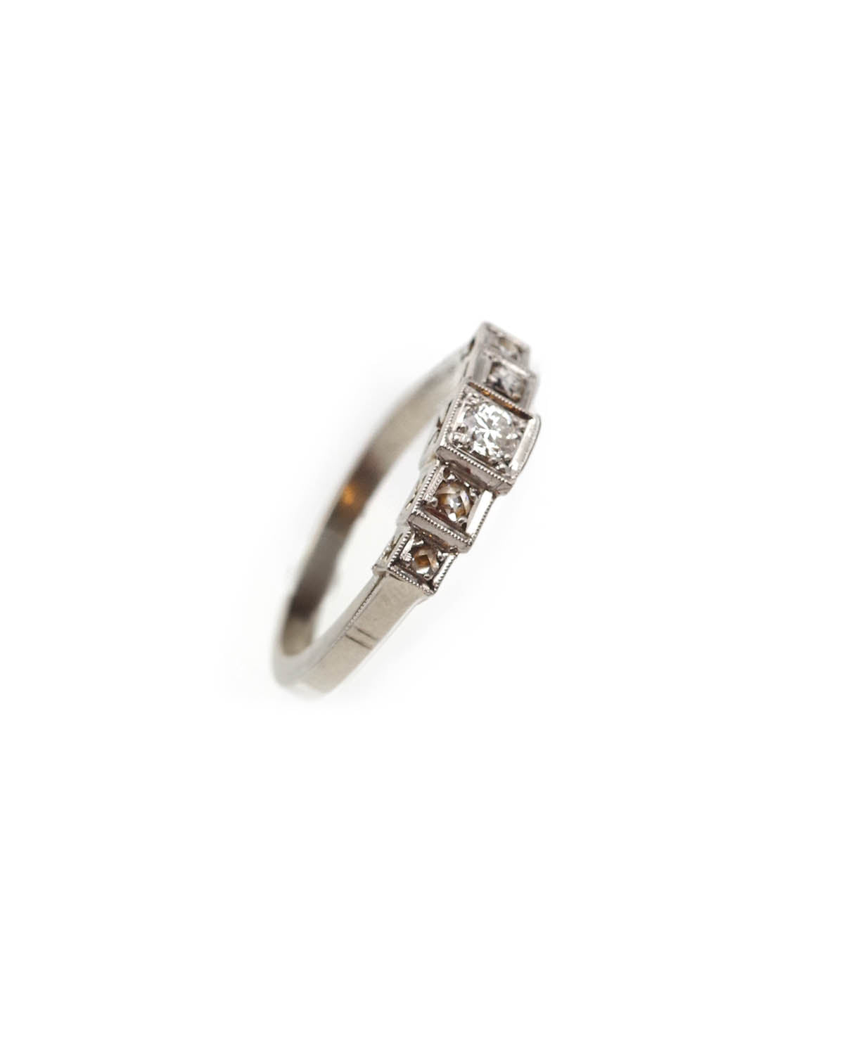 Art deco diamond band ring