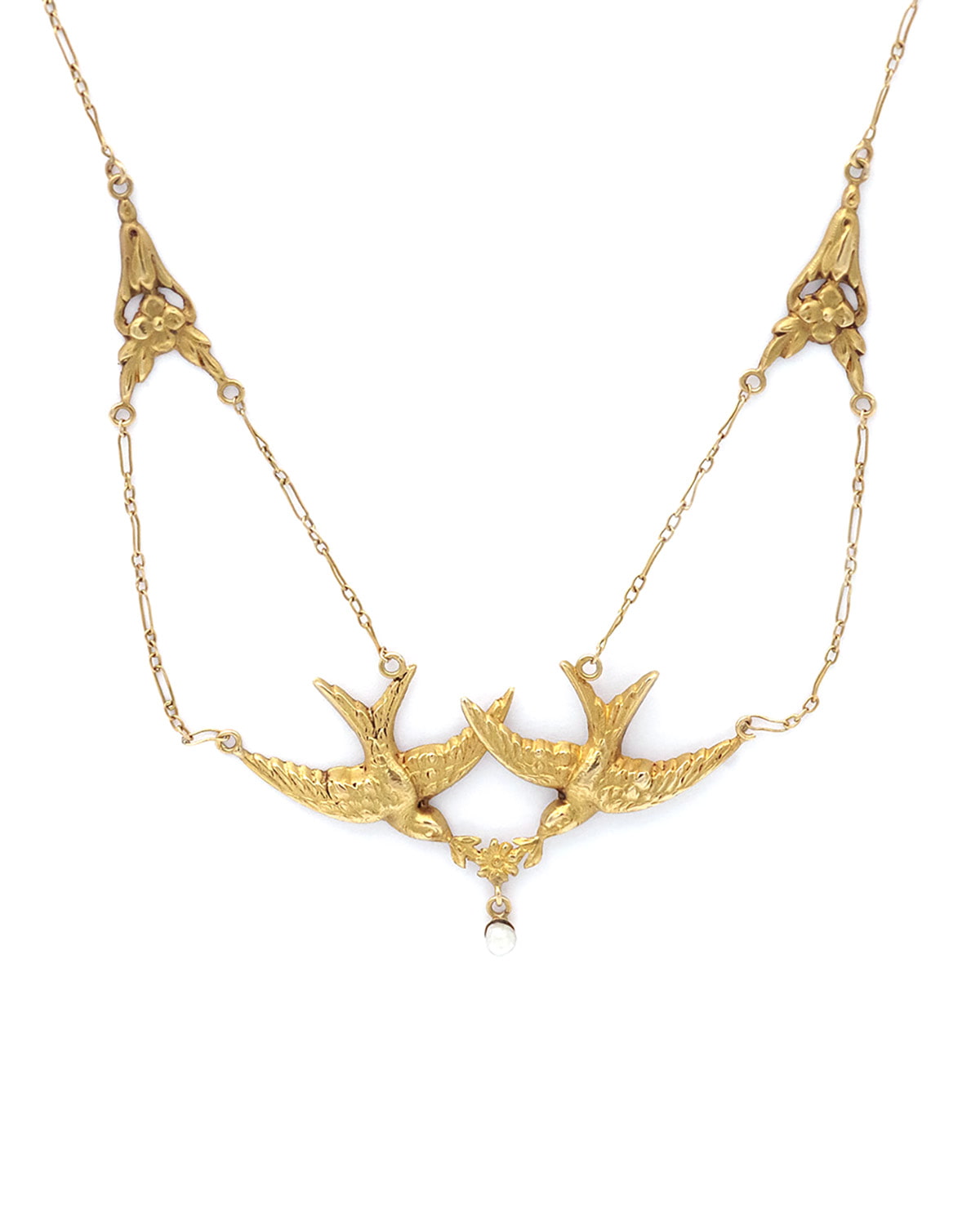 Edwardian swallow necklace drapery