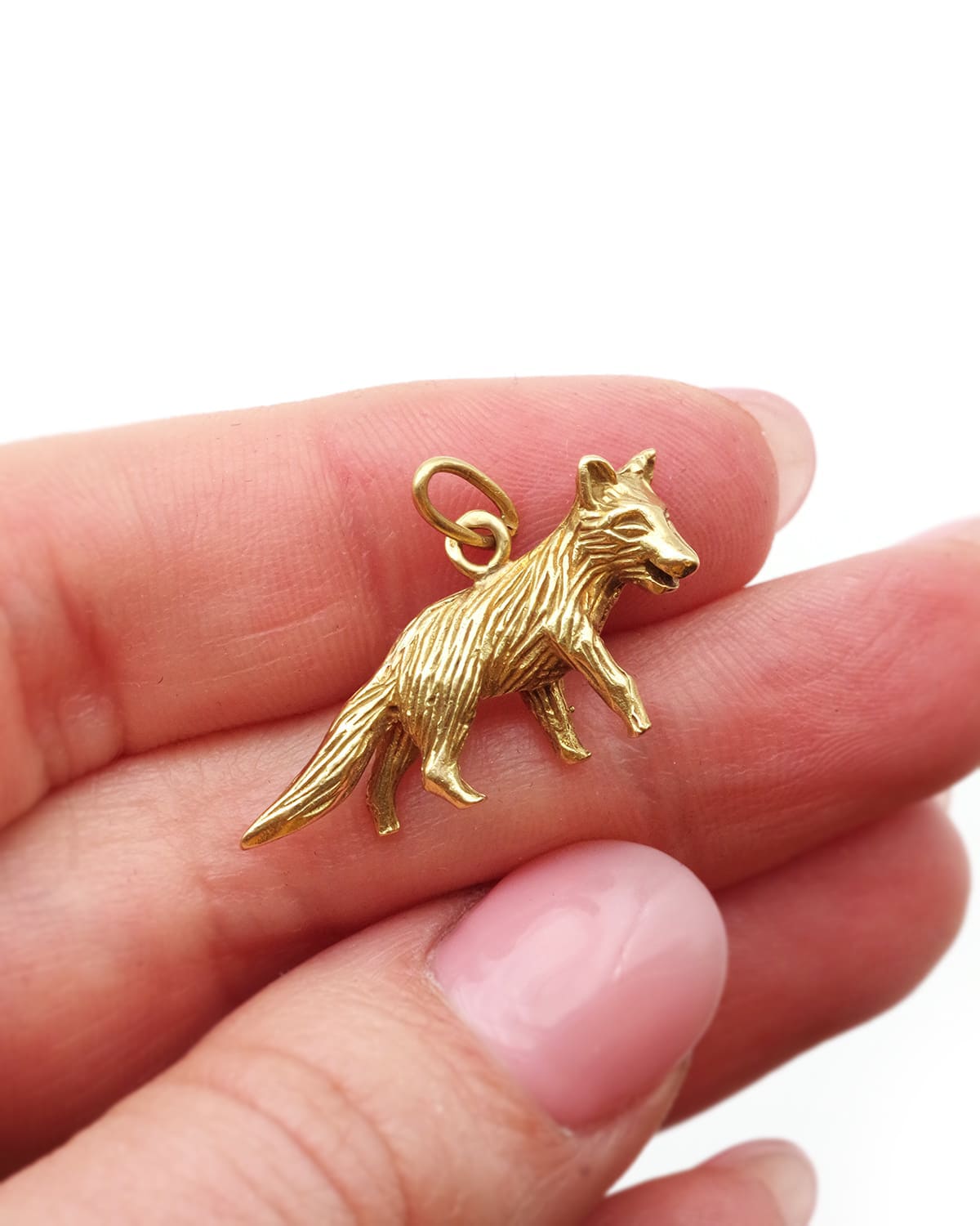 Edwardian gold fox pendant 