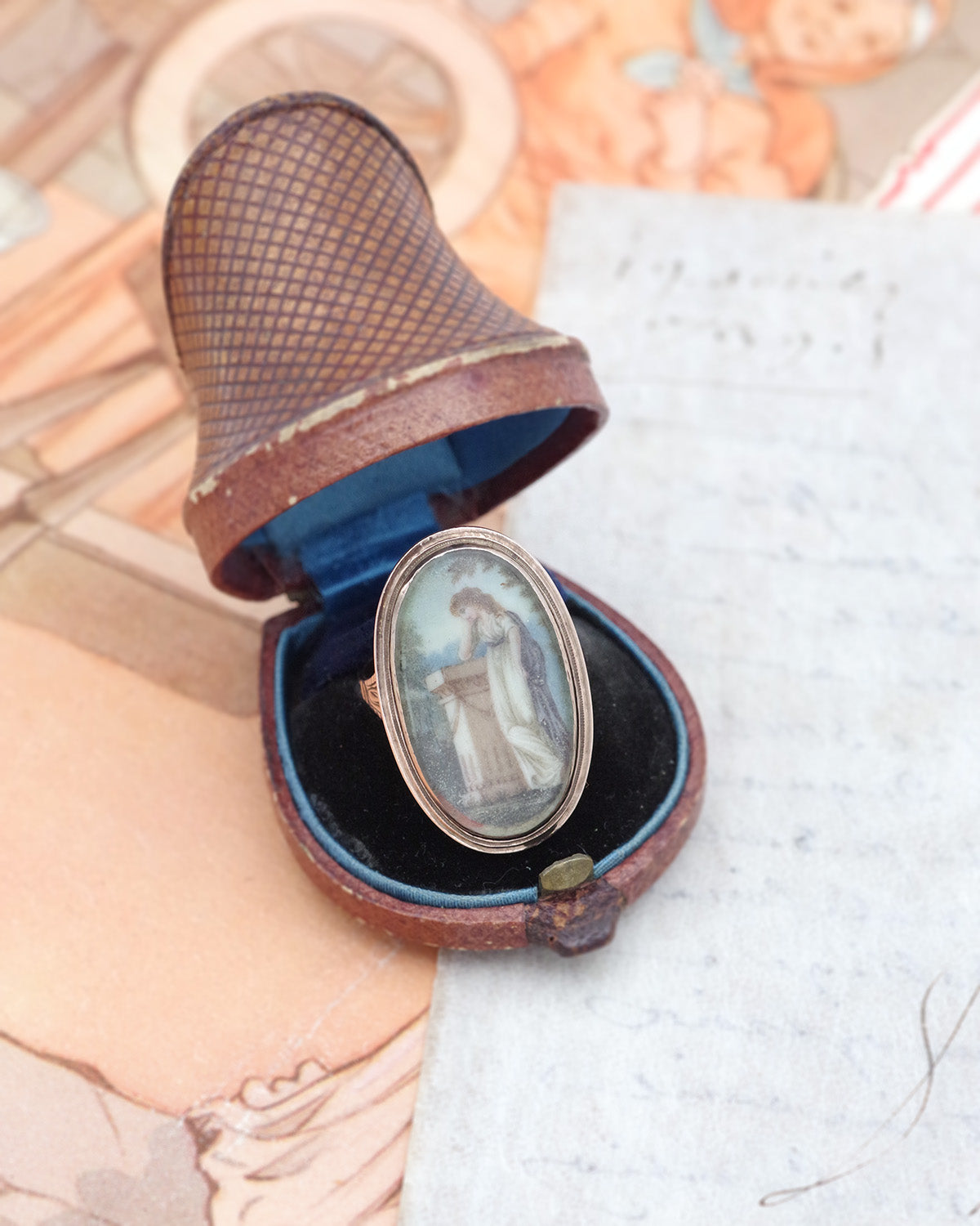Bague souvenir de deuil anglaise