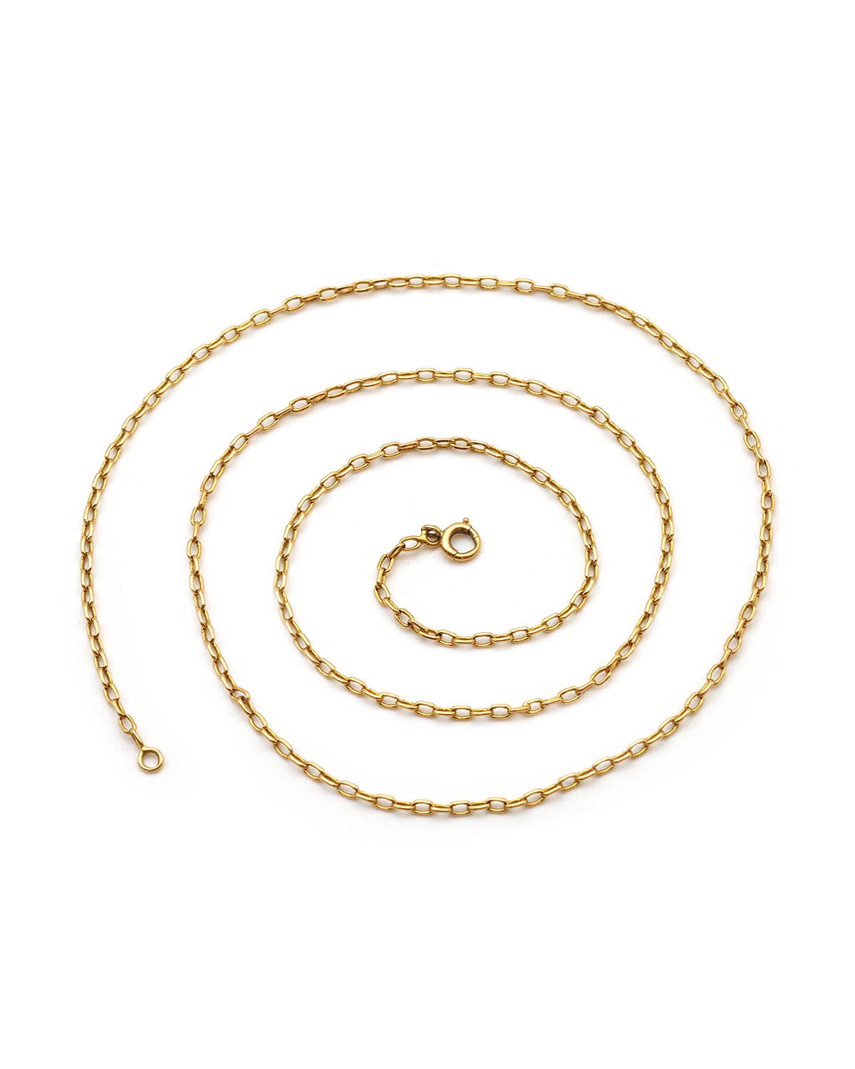 Long gold cable chain