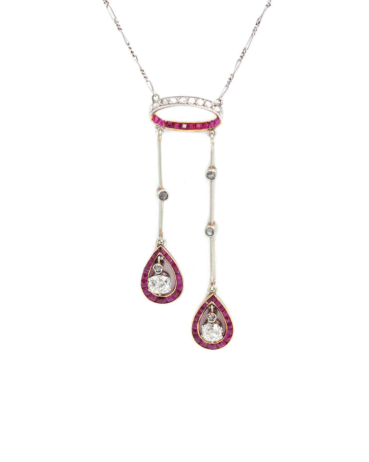 Art Deco negligee ruby necklace