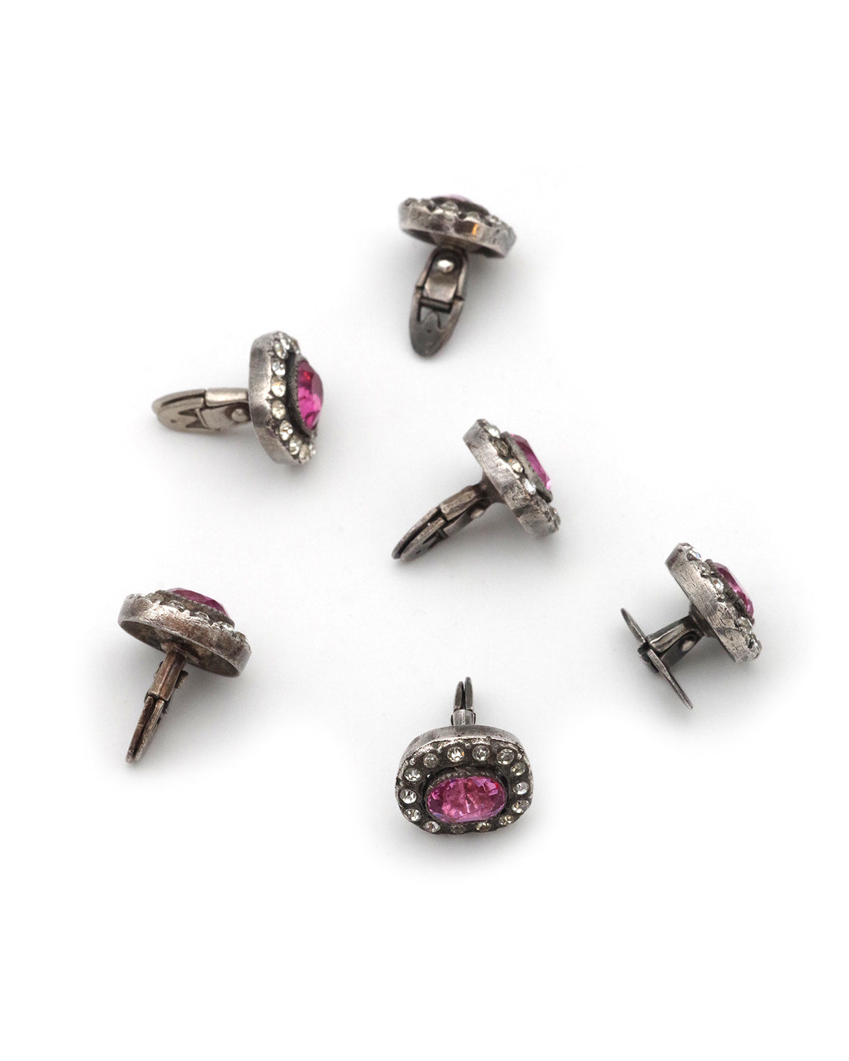 Antique dress stud silvered