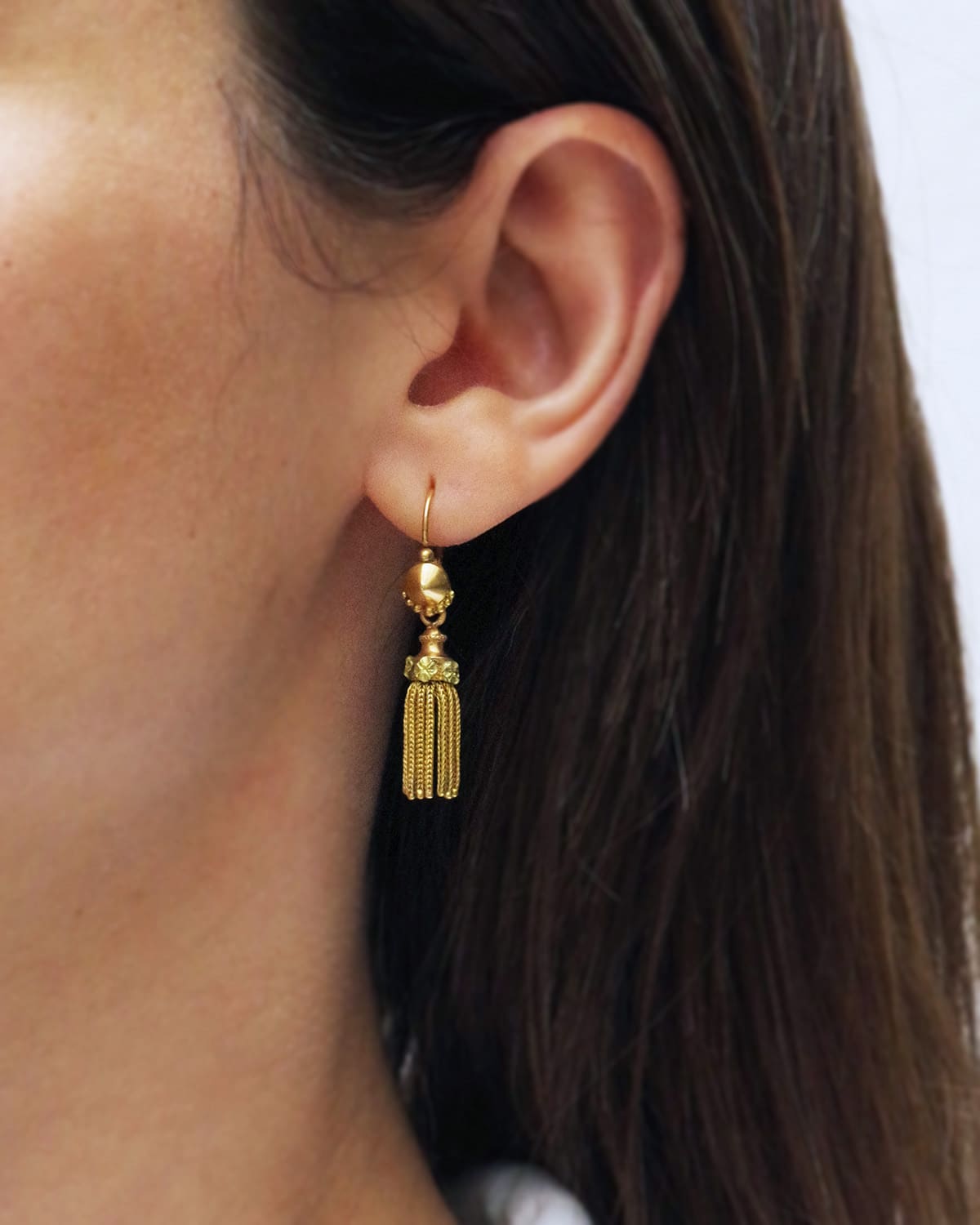 Antique tassel earrings in gold