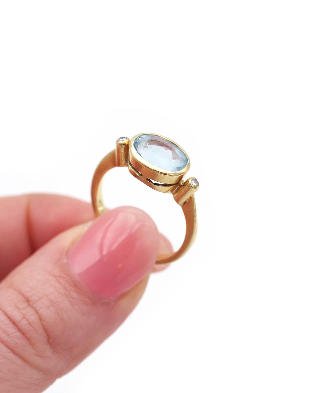Bague vintage aigue-marine