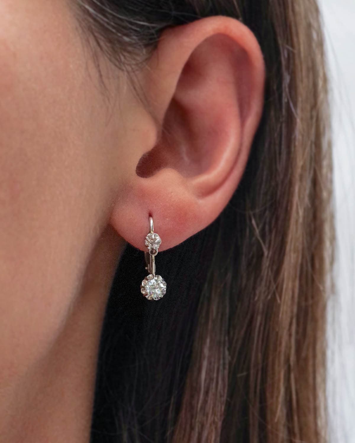 Edwardian 0.40 ct diamond earrings