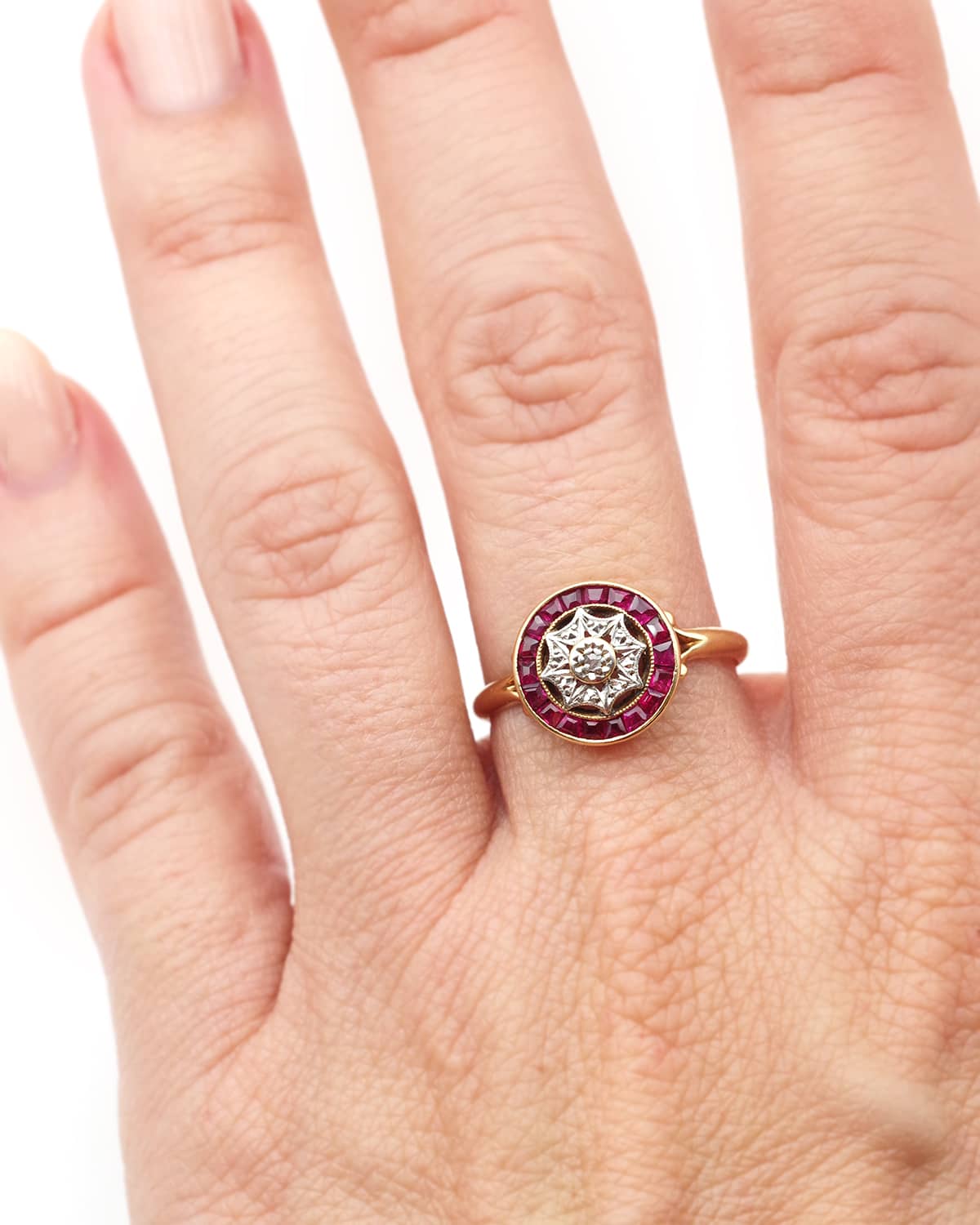 Ruby diamond ring