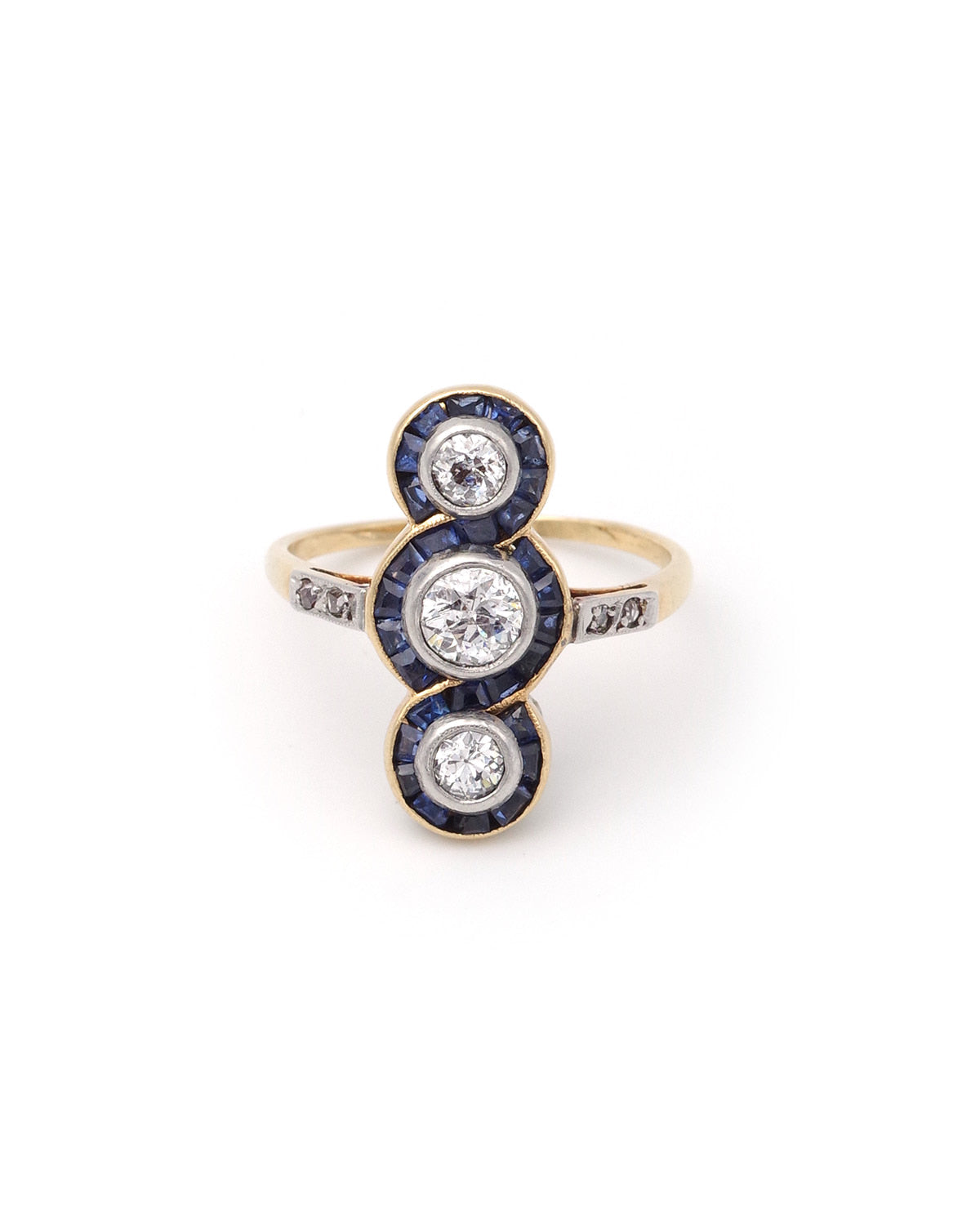 bague trois diamants en or