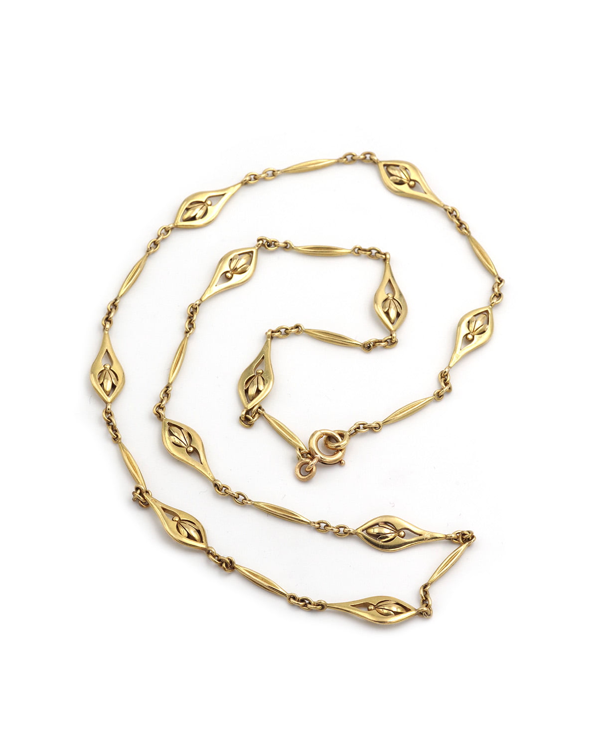 collier art nouveau en or