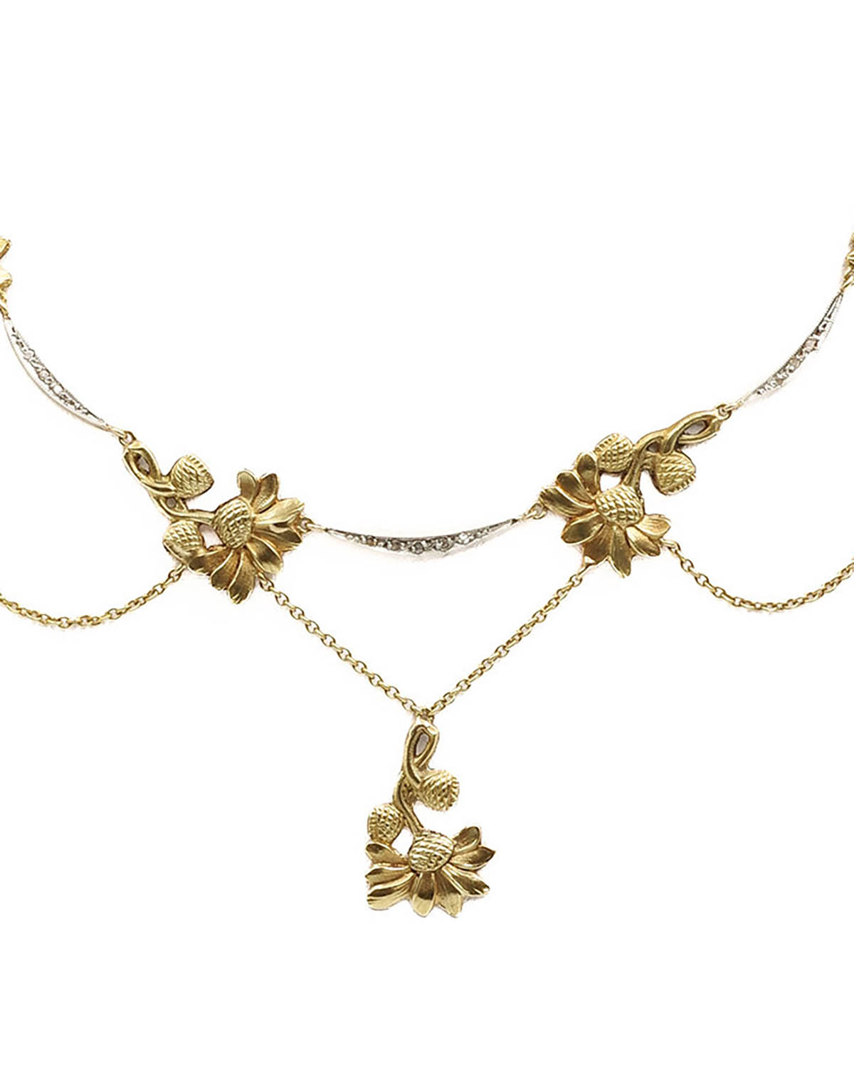 Art Nouveau drapery necklace