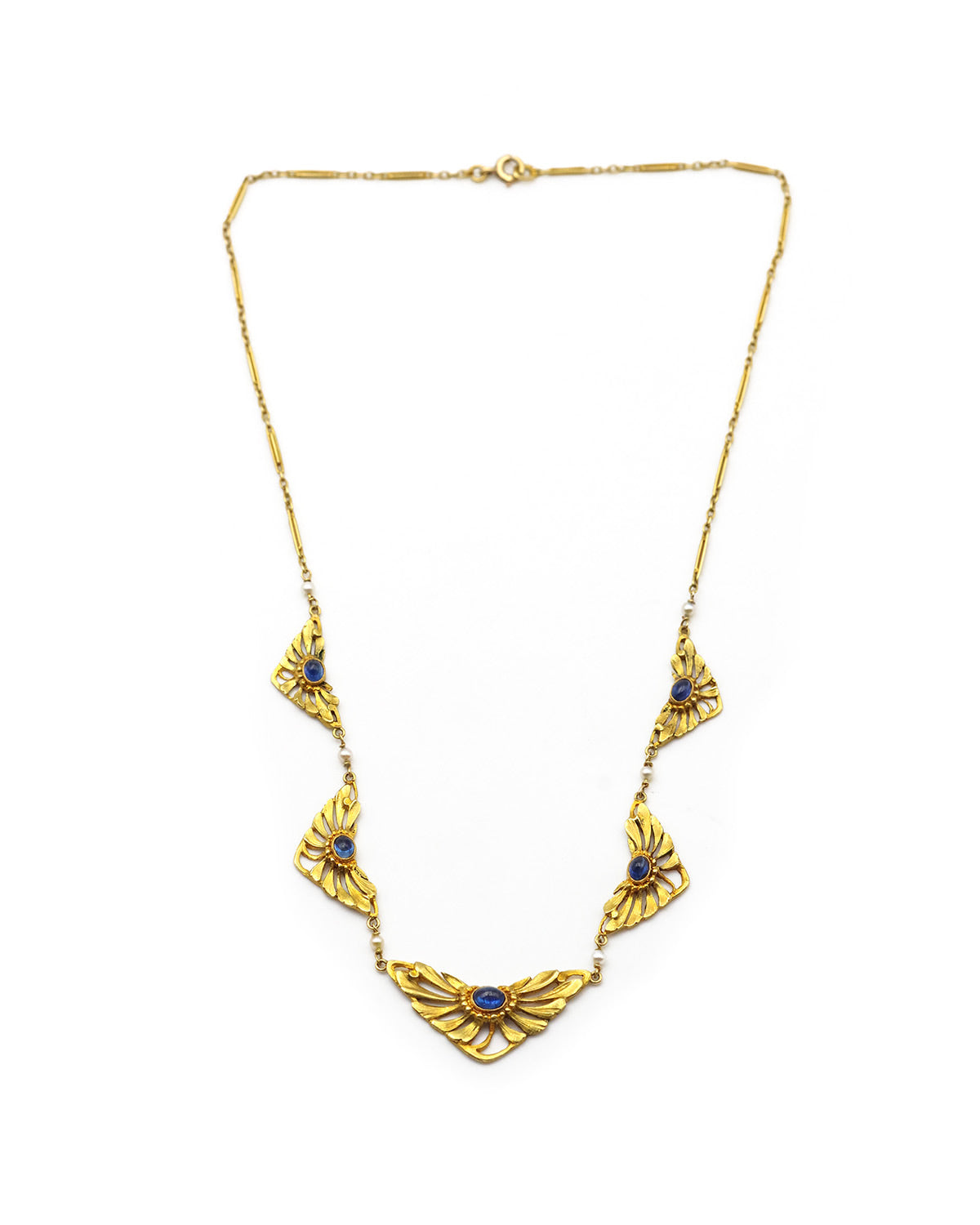 Collier Art Nouveau saphirs