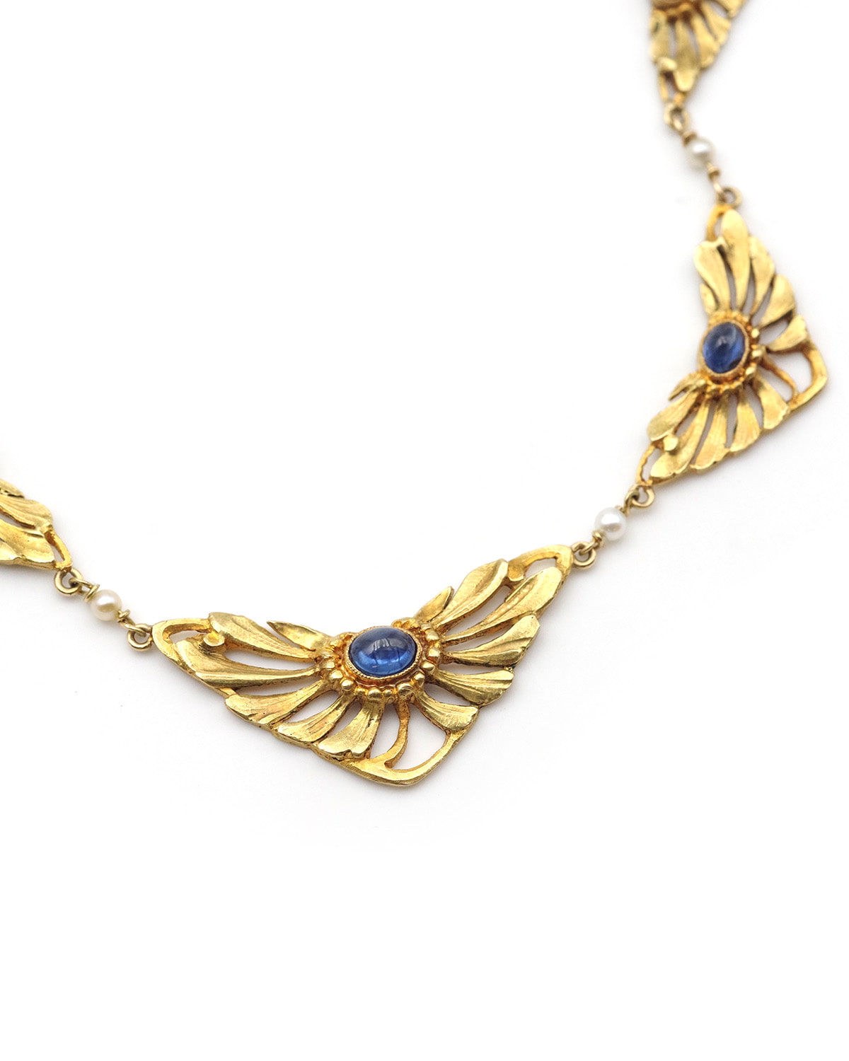 Collier Art Nouveau saphirs