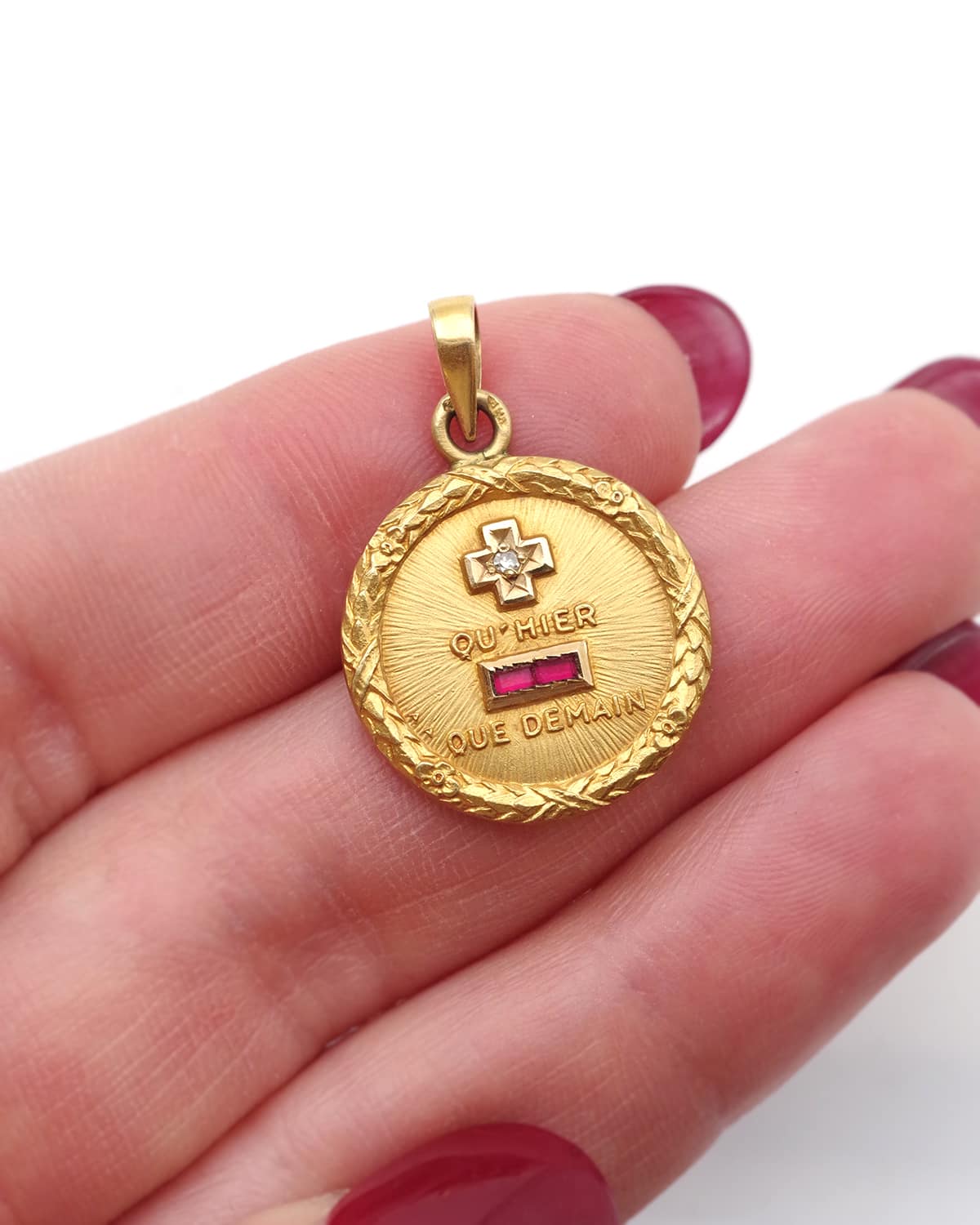 Médaille d'amour augis en or