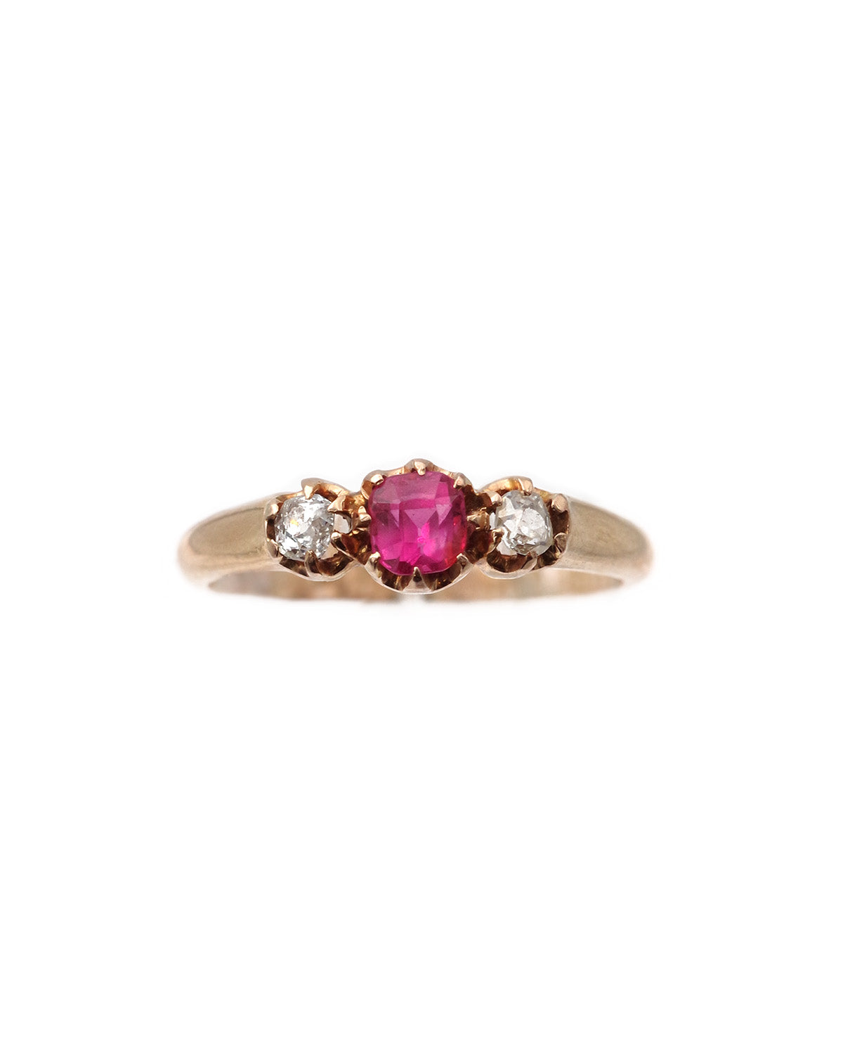 bague saphir rose et diamants